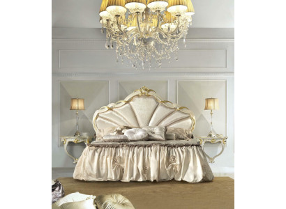 Design Bedroom 3 pcs. Bed 2x Bedside table Classic r Luxury Beds Set Furniture