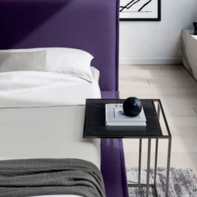 Design Bed 140x200cm Upholstery Luxury Beds Double Hotel Sleep Room Wood new