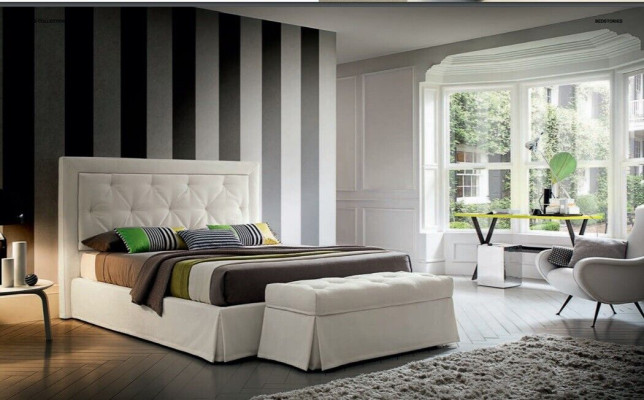 Chesterfield Beds 180x200cm Sleep Room Textile Fabric Bed Design Luxury Hotel
