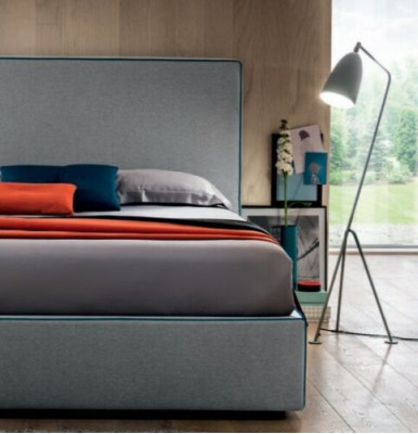 Luxury Beds Textile Hotel Upholstery Seat Textile Italy Designer Bed Bedroom
