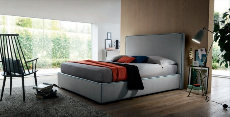 Luxury Beds Textile Hotel Upholstery Seat Textile Italy Designer Bed Bedroom