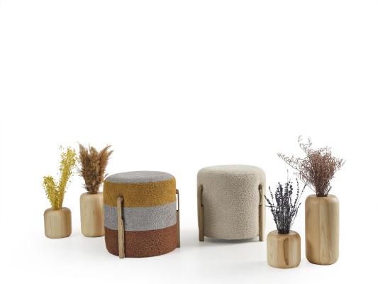 Stool Round Pouf Footstool Stool Upholstered Stool Stool Stool