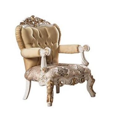 Classic r Armchair Single Seater Throne Baroque Rococo Living room armchair