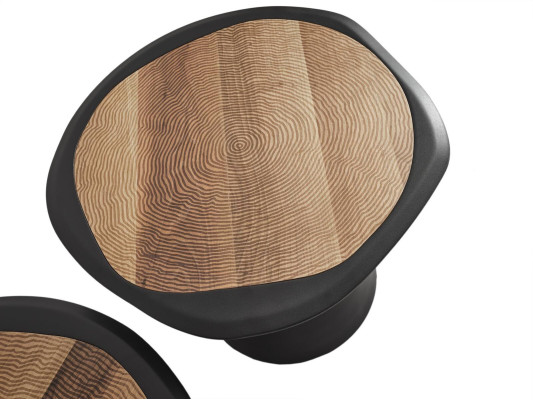 Designer Coffee table Side table Living room Black Table Furniture Round