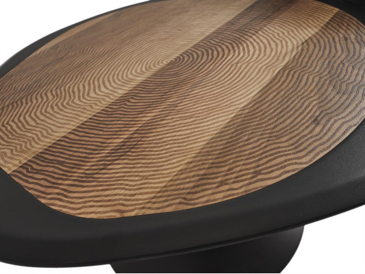Designer Coffee table Side table Living room Black Table Furniture Round