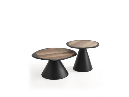 Designer Coffee table Side table Living room Black Table Furniture Round