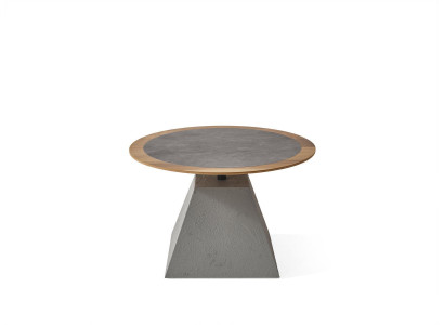 Coffee table Wood Round Side Design Silver Table Furniture Living room
