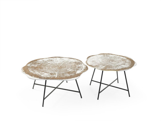 Coffee tables Set of 2 Coffee tables Tables Designer Round 2-piece Coffee table e
