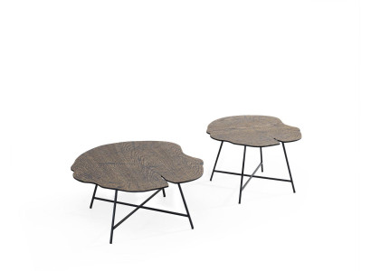 Set of two luxurious coffee tables for the living room in a modern style