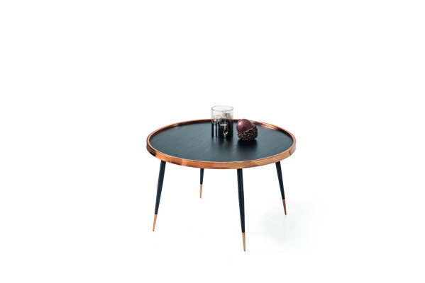 Luxurious round coffee table with sides for the living room