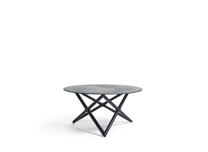 Luxurious round coffee table for the living room in a modern style