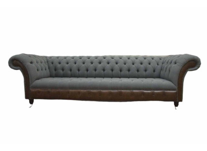 English Chesterfield Luxury Textile Sofa 4 Seater Sofa Upholstery Design Fabric Sofas
