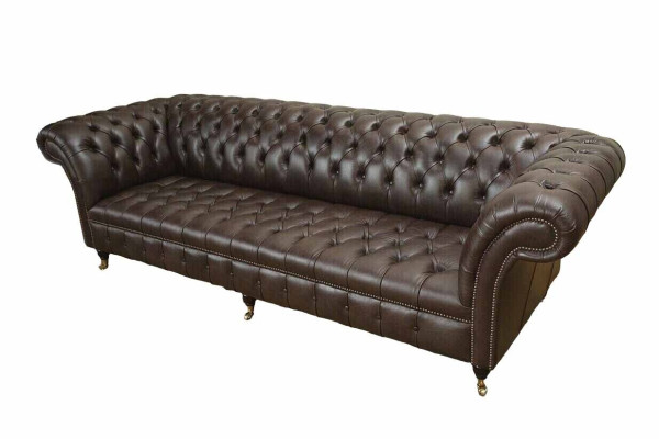 Sofa 4 Seater Chesterfield Couch Luxury 245cm Leather Sofa Couches Furniture