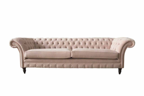 Pink Four Seater Upholstery Sofa 4 Seat Furniture Big Sofas Couch 245cm new