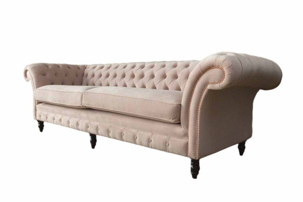 Pink Four Seater Upholstery Sofa 4 Seat Furniture Big Sofas Couch 245cm new