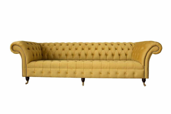 Chesterfield Textile Upholstery Luxury Sofa Design Couch Sofa 4 Seater new