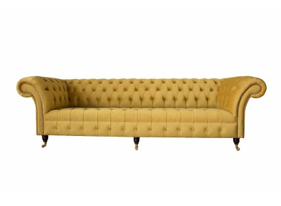 Chesterfield Textile Upholstery Luxury Sofa Design Couch Sofa 4 Seater new