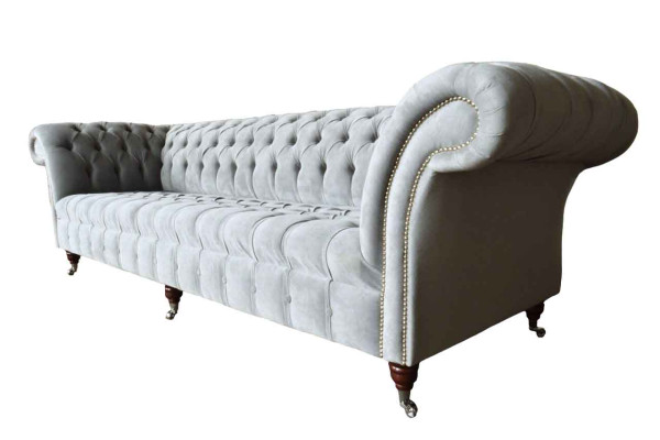 Chesterfield Design Sofa 4 Seater Couch Upholstery Luxury Textile Couches