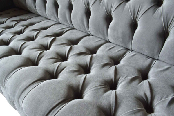 Chesterfield Design Sofa 4 Seater Couch Upholstery Luxury Textile Couches