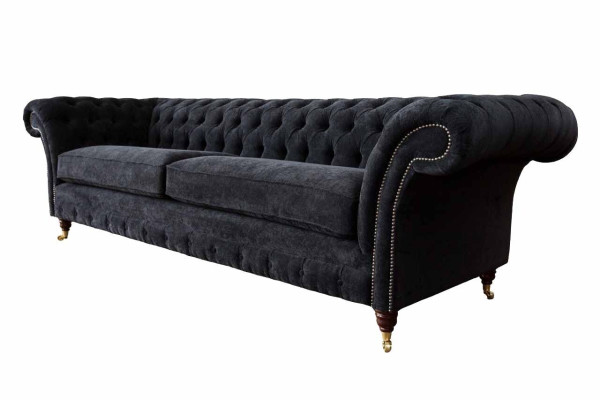 Design Sofa 4 Seater Upholstery Luxury Classic Textile Chesterfield Sofas