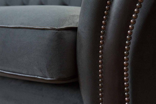 Design Couch Luxury Upholstered Sofas Sofa 4 Seater Chesterfield Luxury Gray