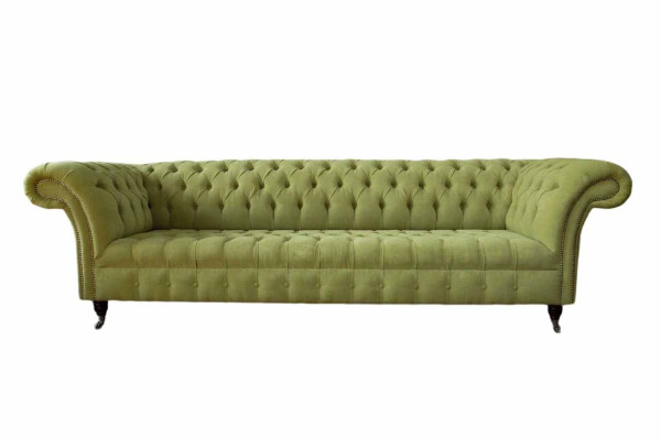 Chesterfield Green Couch Sofa Upholstery 4 Seater Couches Seat Sofas new