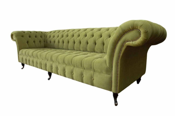 Chesterfield Green Couch Sofa Upholstery 4 Seater Couches Seat Sofas new