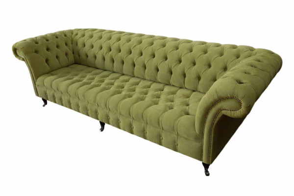 Chesterfield Green Couch Sofa Upholstery 4 Seater Couches Seat Sofas new