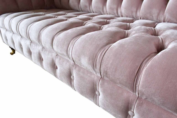 Chesterfield 3 Seater Sofa Fabric Sofa Pink Living room Upholstery Sofas new