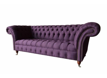Chesterfield 3 Seater Sofa Fabric Sofa Couch Upholstery Seat 3 Seater Sofas new