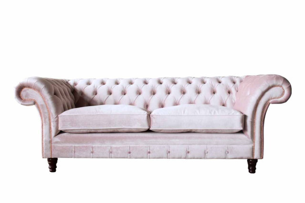 Sofa 3 Seater Couch Furniture Design Chesterfield Seat Textile Upholstery new
