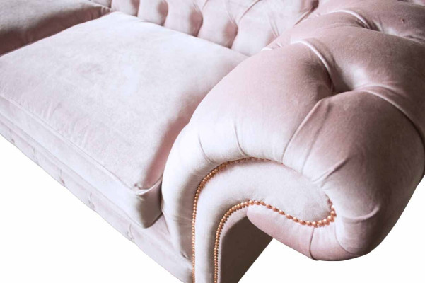 Sofa 3 Seater Couch Furniture Design Chesterfield Seat Textile Upholstery new
