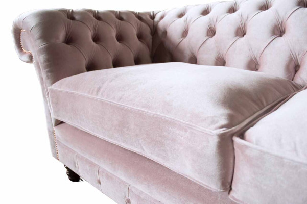 Sofa 3 Seater Couch Furniture Design Chesterfield Seat Textile Upholstery new