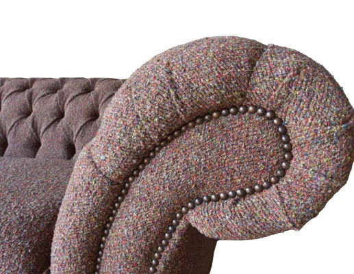 Big Chesterfield English Classic R Style Sofa Couch 3 Seat Upholstery 230cm