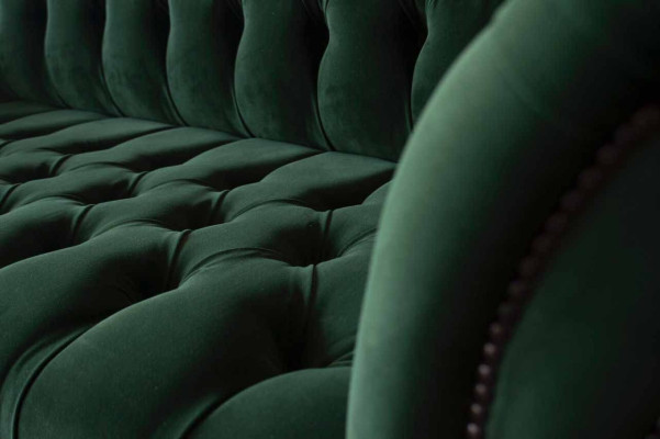 Design Sofa 3 Seater Couch Upholstery Chesterfield Living room Textile Couches