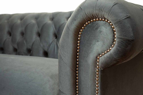 Chesterfield Textile Sofa 3 Seater Three Seater Luxury Furniture Design Lounge