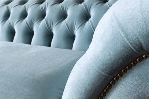 Chesterfield 3 Seater Upholstery Couch Sofa Textile Modern Style Fabric new