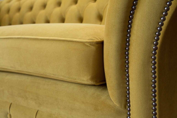 Chesterfield Sofa 3 Seat Design Couch Three Seater Luxury Furniture Style Textile