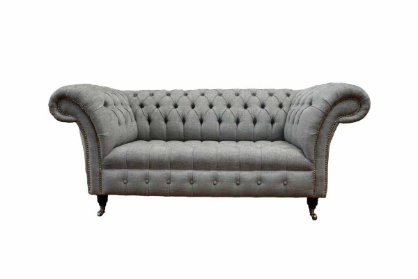 Chesterfield Two-seater Couch Upholstery Sofa Textile Couches Fabric Luxury