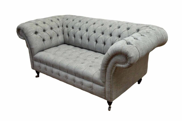 Chesterfield Two-seater Couch Upholstery Sofa Textile Couches Fabric Luxury