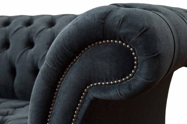 Sofa 2 Seater Couch Design Chesterfield Seat Luxury Textile Upholstery new