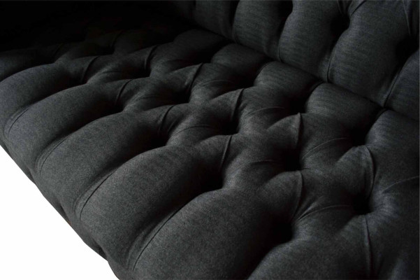 Design Chesterfield Fabric Couch Sofa 2 Seater Upholstery Textile Fabric new