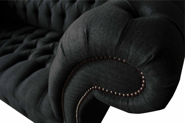 Design Chesterfield Fabric Couch Sofa 2 Seater Upholstery Textile Fabric new