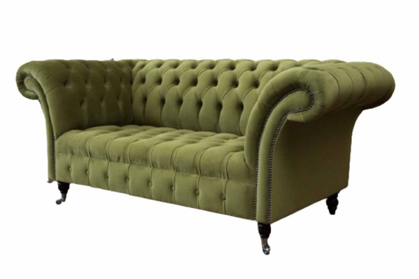 Sofa 2 Seater Couch Upholstery Sofa Fabric Chesterfield Couches Green new