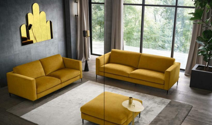 Designer Couch Upholstery Seat Suite Sofa Sets 3+3 Seater + Stool 3pcs.