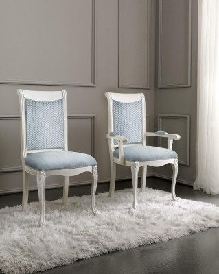 Living room Chair Design Dining room Wood Chairs Upholstery with Armrest Baroque Rococo