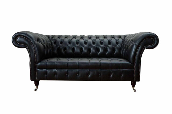 Three Seater Luxury Sofa 3 Seater Sofas Seater Leather Black Chesterfield