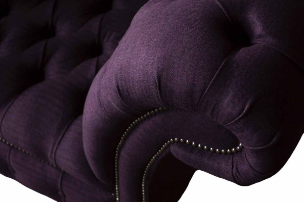 Design Chesterfield Fabric Couch Armchair 1.5 Seater Upholstery Sofas Lounge