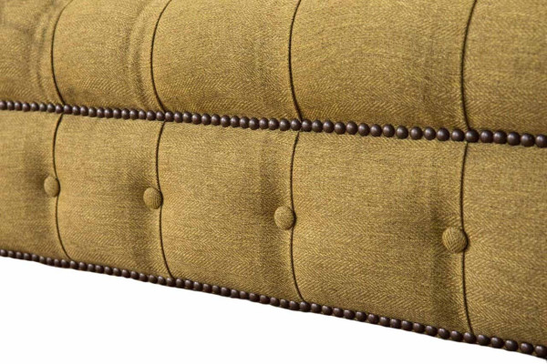 Chesterfield Armchair Design Upholstery Sofa Couch Brown Textile Furniture new
