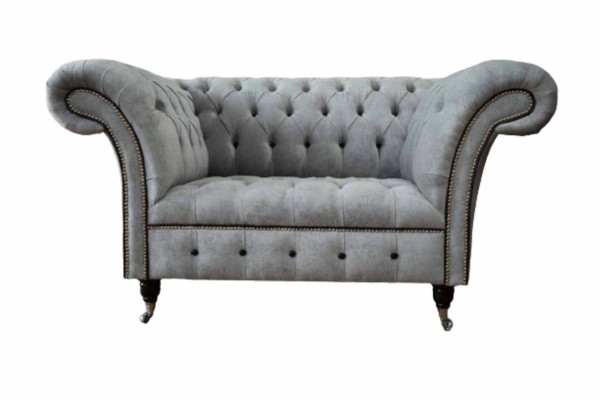 Chesterfield Armchair Fabric Living room Design Upholstery Textile Design Luxury